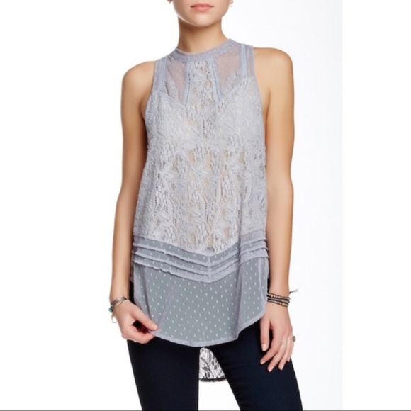 Free People Tops - Free People Modern Sheer Lace Tunic small